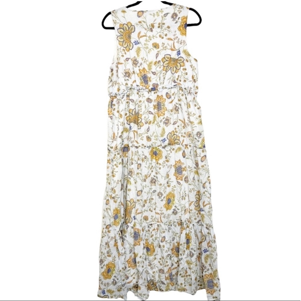 ☀️ Rachel Zoe Floral Ruffle Tiered Maxi Dress M - Picture 5 of 6
